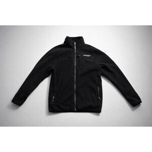 Spyder Mens Full Zip Fleece Jacket Charcoal Gray Gorpcore Cozy Casual Knit Large